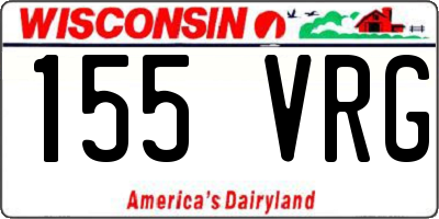 WI license plate 155VRG