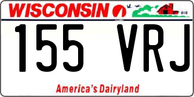 WI license plate 155VRJ