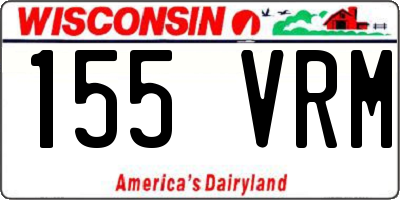 WI license plate 155VRM