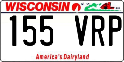 WI license plate 155VRP
