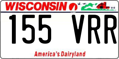WI license plate 155VRR