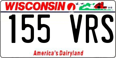 WI license plate 155VRS