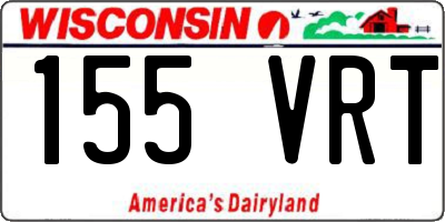 WI license plate 155VRT