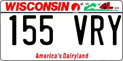 WI license plate 155VRY