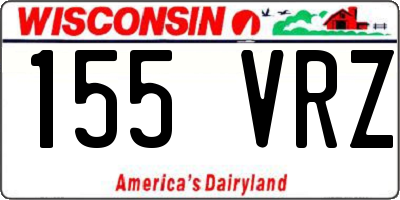 WI license plate 155VRZ