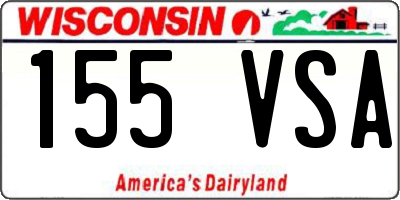 WI license plate 155VSA