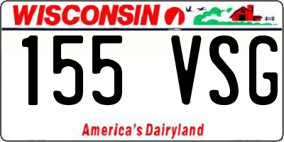 WI license plate 155VSG