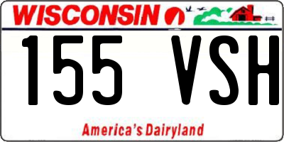 WI license plate 155VSH