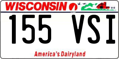 WI license plate 155VSI