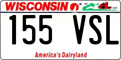 WI license plate 155VSL