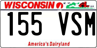 WI license plate 155VSM