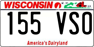 WI license plate 155VSO