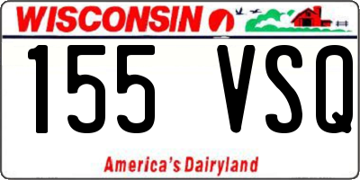 WI license plate 155VSQ