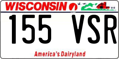 WI license plate 155VSR