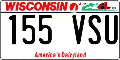 WI license plate 155VSU