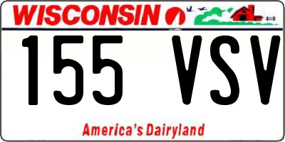 WI license plate 155VSV