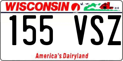 WI license plate 155VSZ