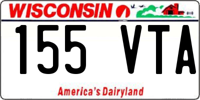 WI license plate 155VTA