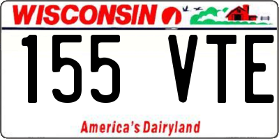WI license plate 155VTE