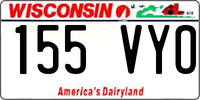 WI license plate 155VYO