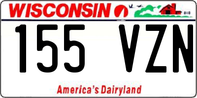 WI license plate 155VZN