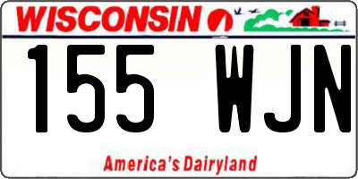 WI license plate 155WJN