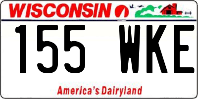 WI license plate 155WKE