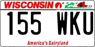 WI license plate 155WKU