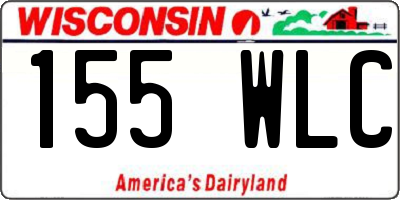 WI license plate 155WLC
