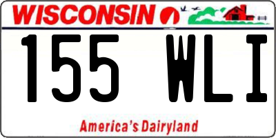 WI license plate 155WLI