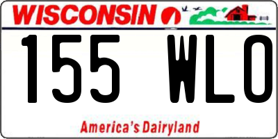 WI license plate 155WLO