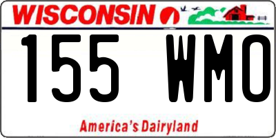WI license plate 155WMO