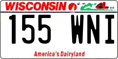 WI license plate 155WNI
