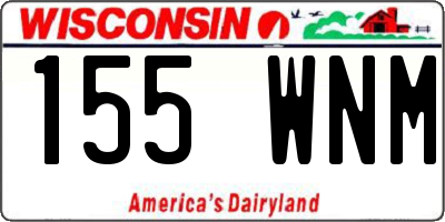 WI license plate 155WNM
