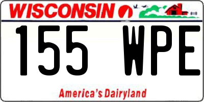 WI license plate 155WPE