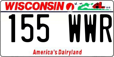 WI license plate 155WWR