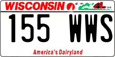 WI license plate 155WWS