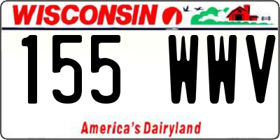 WI license plate 155WWV