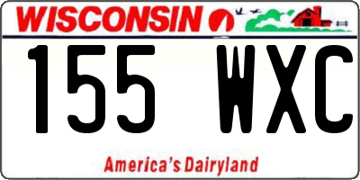 WI license plate 155WXC