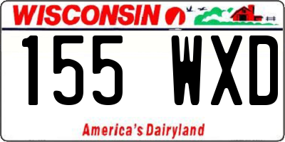 WI license plate 155WXD