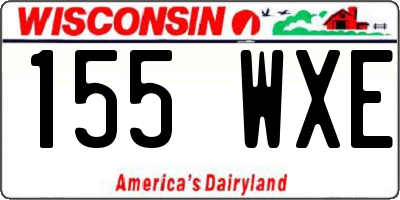 WI license plate 155WXE