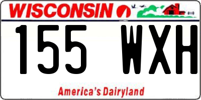 WI license plate 155WXH