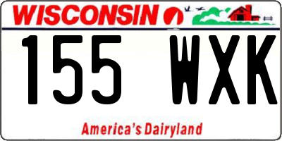 WI license plate 155WXK