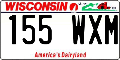 WI license plate 155WXM