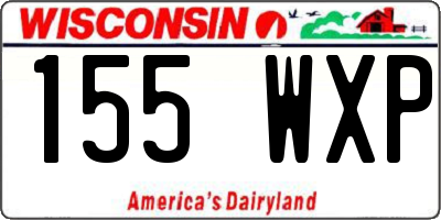 WI license plate 155WXP