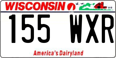 WI license plate 155WXR