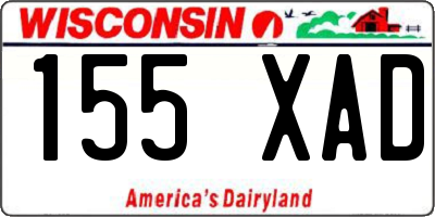 WI license plate 155XAD