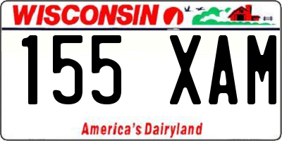 WI license plate 155XAM