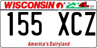 WI license plate 155XCZ