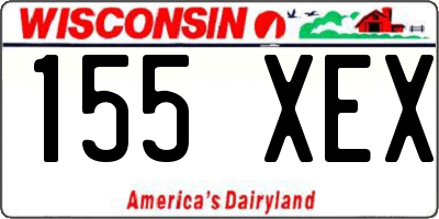 WI license plate 155XEX
